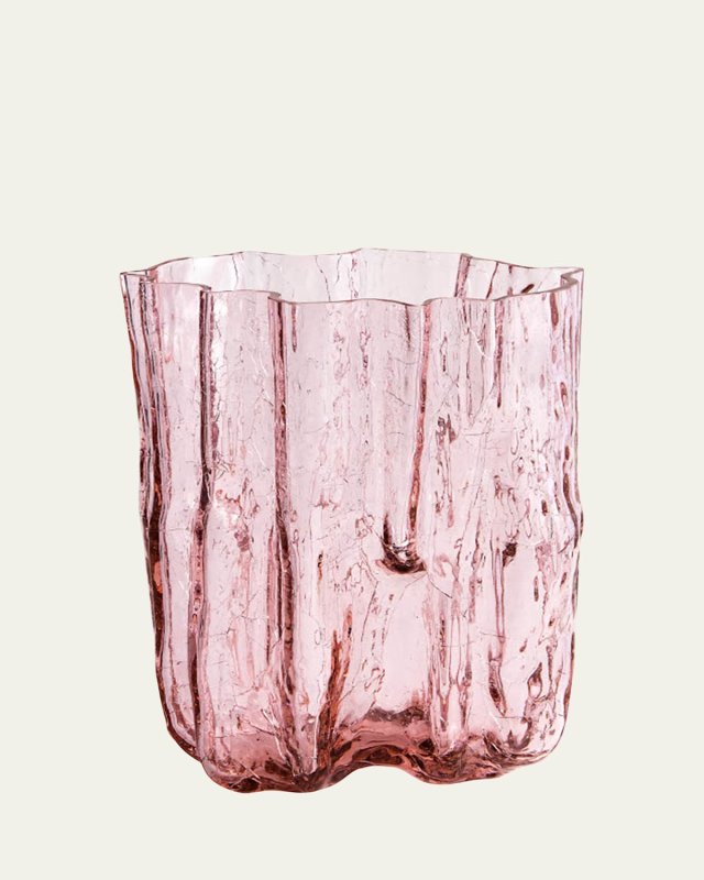 Crackle Tall Crystal Vase